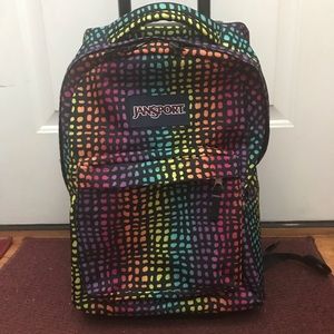 rainbow rolling backpack